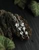 Vintage Ivy Elven Leaf Earrings For Women Silver Metal Crystal Earrings Female Fashion Custom Jewelry