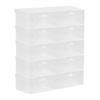 20-Piece Stackable Shoe Boxes – Flip-Top Design with Ventilation Holes – Translucent White Storage Organizer