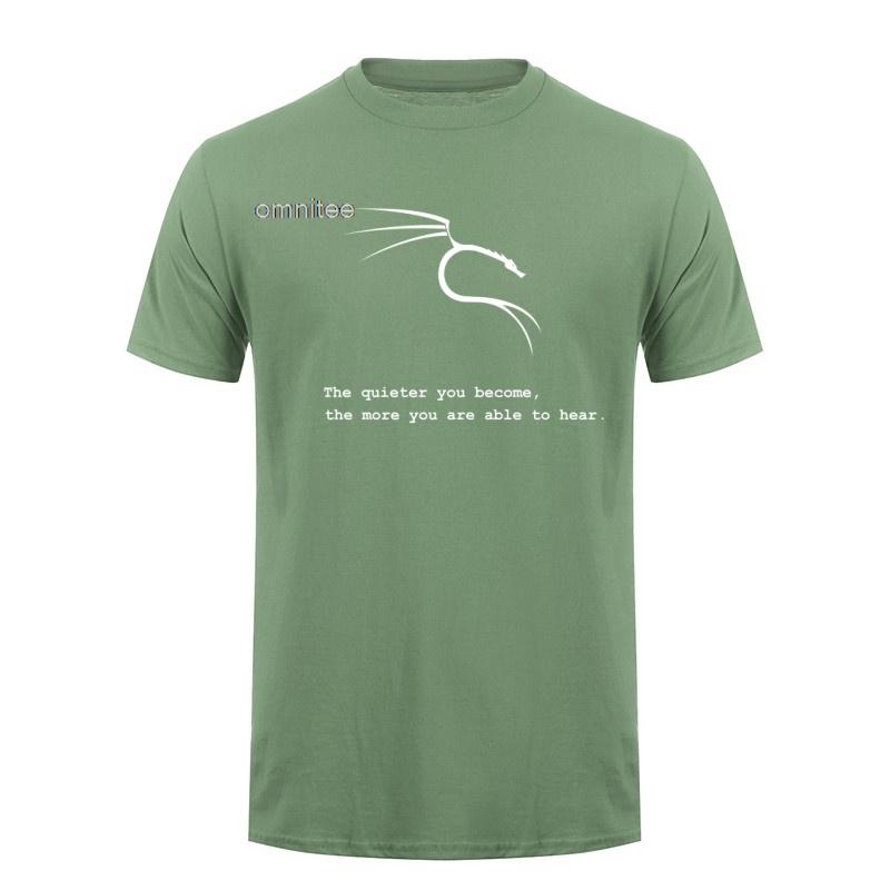 Kali Linux The Quieter You Become The More You Are Able To Hear T Shirt Unisex Summer Short Sleeve Cotton Tshirts Tops Lh013