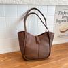 2026 Spring New Vintage Solid Color Large Capacity Tote Hobo Shoulder Top Handle Bag Women Fashi Casual Commuter Handbag