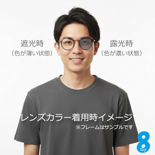 Eight Tokyo Men's Photochromic Sunglasses with Blue Light Blocking, Perfect for Sports, Exercise, Driving, Golf, Running, Jogging, and More. UV Protec