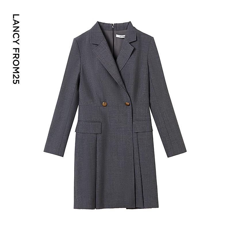 LANCY Wool Blend Slim-Fit Blazer Dress