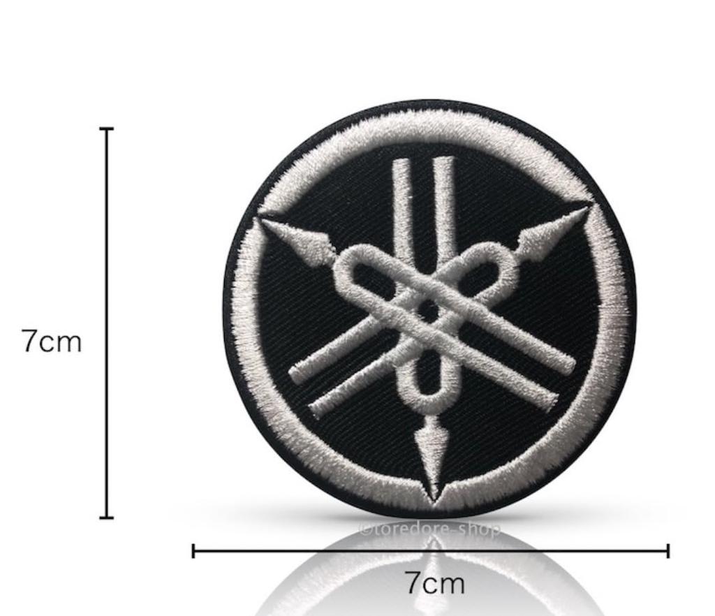 Generic Yamaha Tuning Fork Wheel Logo Iron-On Embroidered Applique Racing Patch for Yamaha 51