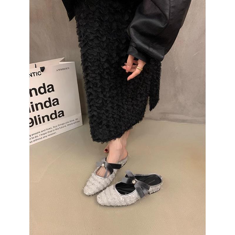 Fashion Fashion Butterfly-Knot  Flats Slippers Sandals  New 2025 Female  Slippers Footwear Women Mules