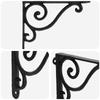 Wall Shelf Brackets 2 pcs Black 12.5 x 17 x 3 cm Steel