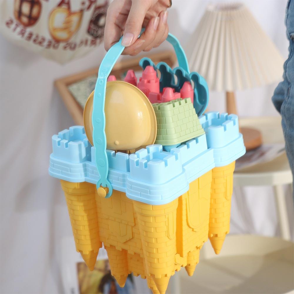 Yellow Castle Sand Mold Toy Beach Accessories Castle Bucket Play Sand Set  Funny Gifts