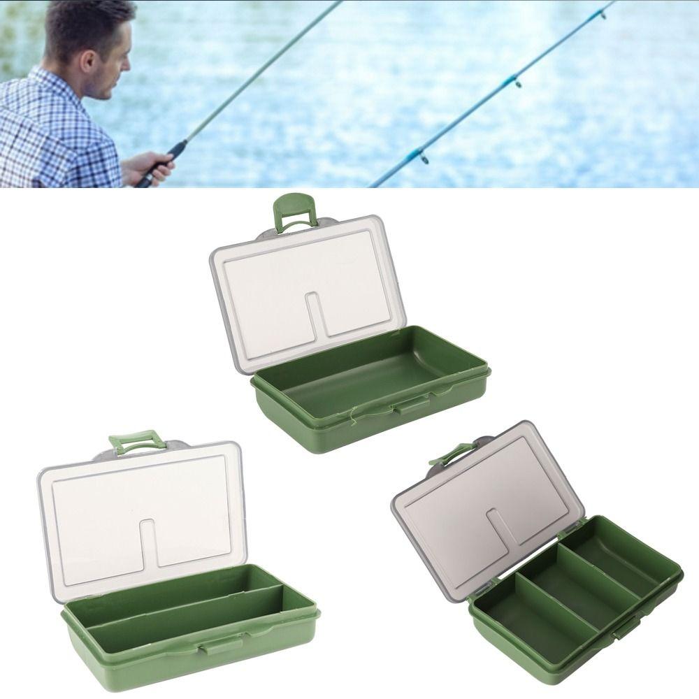 2PCS Multiple Grids Bait Storage Case PP Fishing Tackle Box Hook Bait Gadget  Flying Fishing