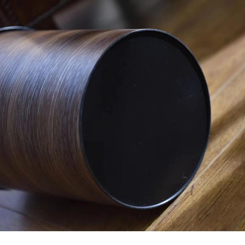 Vintage Plastic Trash Bin Home Creative Living Room Kitchen Wastebasket Plastic with Press Ring Lidless Large Size Storage