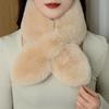 Winter Faux Kaninchenfell Schal Für Damen Mädchen Schal Weiche Plüschschals Einfarbige Nackenkragenwärmer Sachen Weihnachtsgeschenke