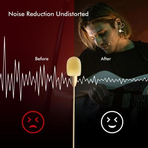 KIMAFUN Headset/Headworn Microphone, Single Earset Earhook Over-Ear Hanging Condenser Microphone, Compatible with Sennheiser Wireless System Bodypack