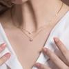 Fashion Women Necklace Shiny Rhinestone Faux Pearl Double Layer Choker Chain Necklace Jewelry for Gift
