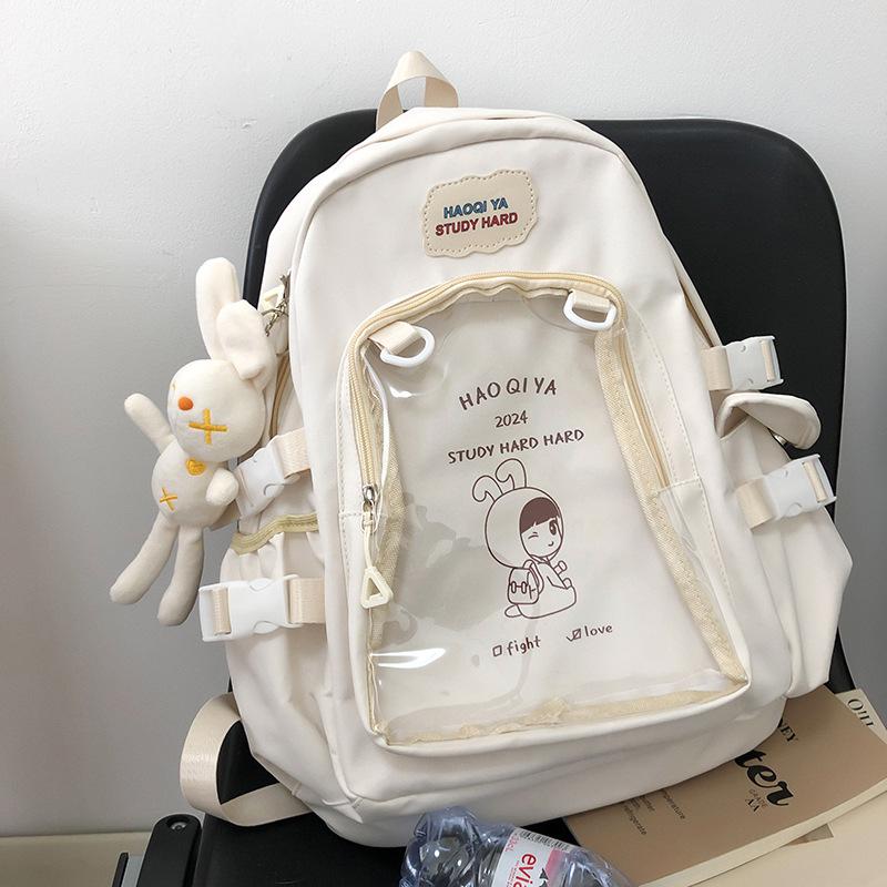 Schoolbag1011 new student large-capacity transparent backpack female Japanese ins pain bag college style junior high school schoolbag tide