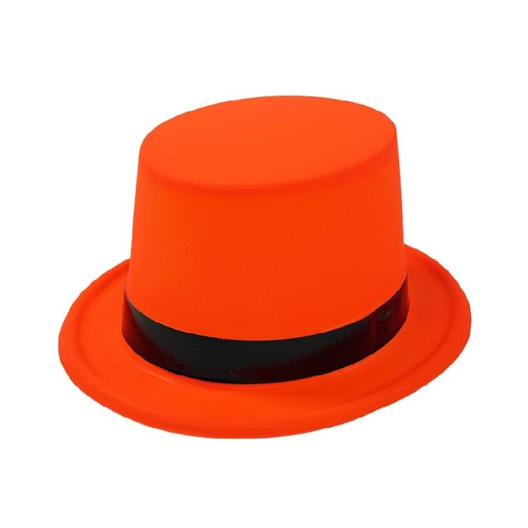 Plastic Top Hat with Fluorescent Color for Themed Parties Costume Accessories Hat Headwear Music Festival Props Fedoras