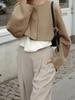 2023 Merlad Style Brown Woolen Coat: European & American Autumn/Winter Short Women's Top