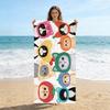 Cute Cat Print Beach Towel, Funny Cat In Fruit & Animal Hats Bath Towel, Soft Microfiber Towel for Swimming, Travel, Camping