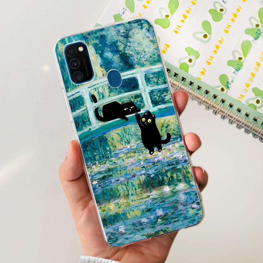 For Samsung M21 Case SM-M215F Silicone Soft Phone Cover For Samsung Galaxy M21 2020 Fundas Cartoon Coque For Samsung M 21 Bumper