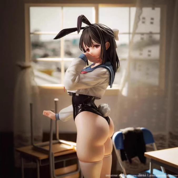 

Bunny Girl Figurine 2D Anime Beautiful Girl Decoration Uniform Maid Temptation Car Ornament Prize Figurine Model Small Sculpture No box