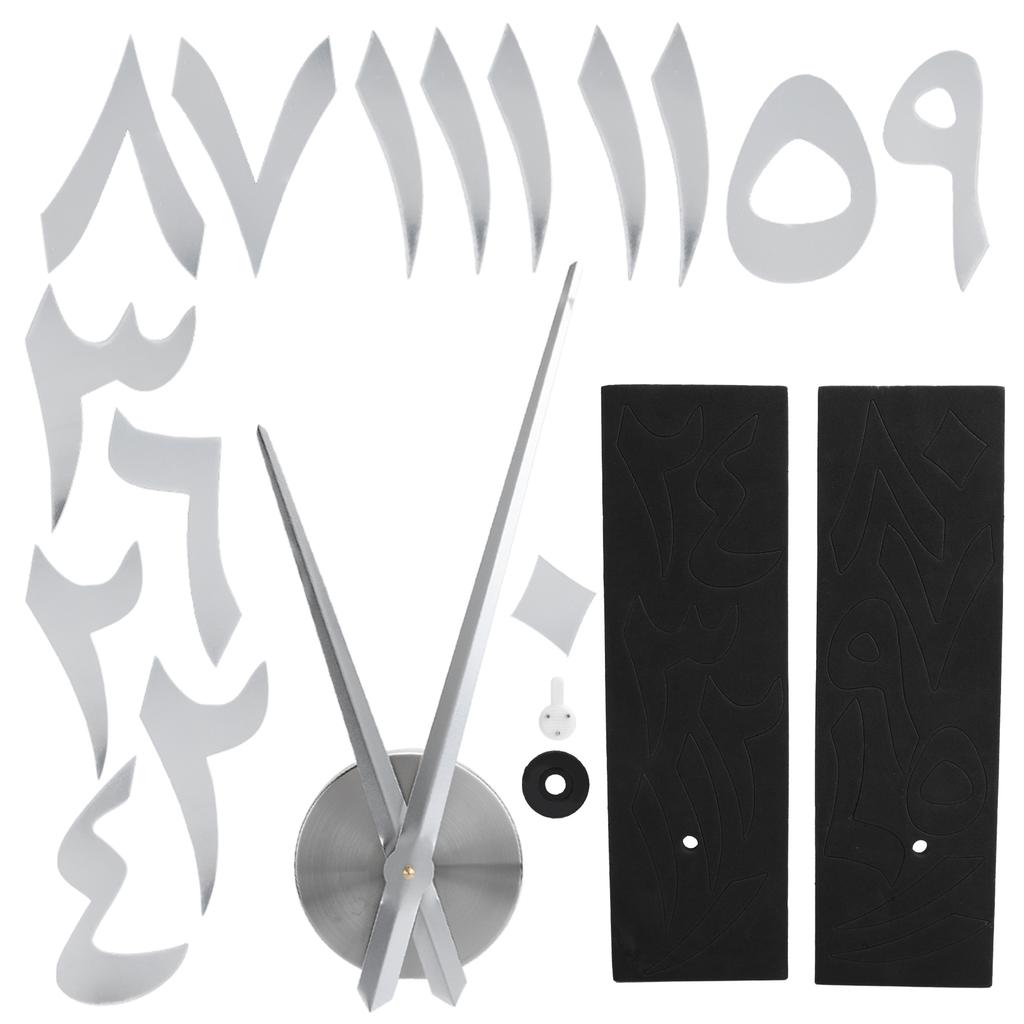 Wanduhr Innovativ Modern Acryl DIY Uhr Set für Zuhause Wohnzimmer DekorationSilber