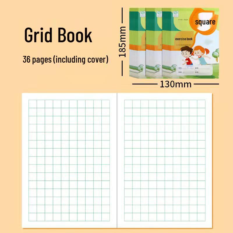 Tianzi Pinyin Notebook: Elementary Chinese Math Practice with Single Line Grid