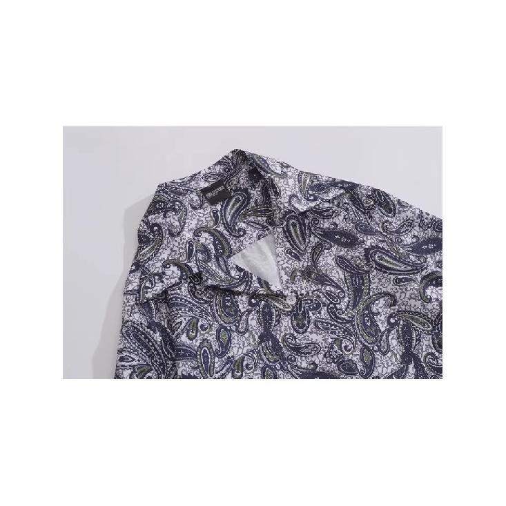 Design Floral Shirt Men's Hong Kong Style Retro Trendy Niche Couple Loose and Lazy Style Korean Style Short Sleeve Shirt