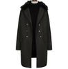 Men's Plus Size Double-Breasted Fur Collar Wool Coat