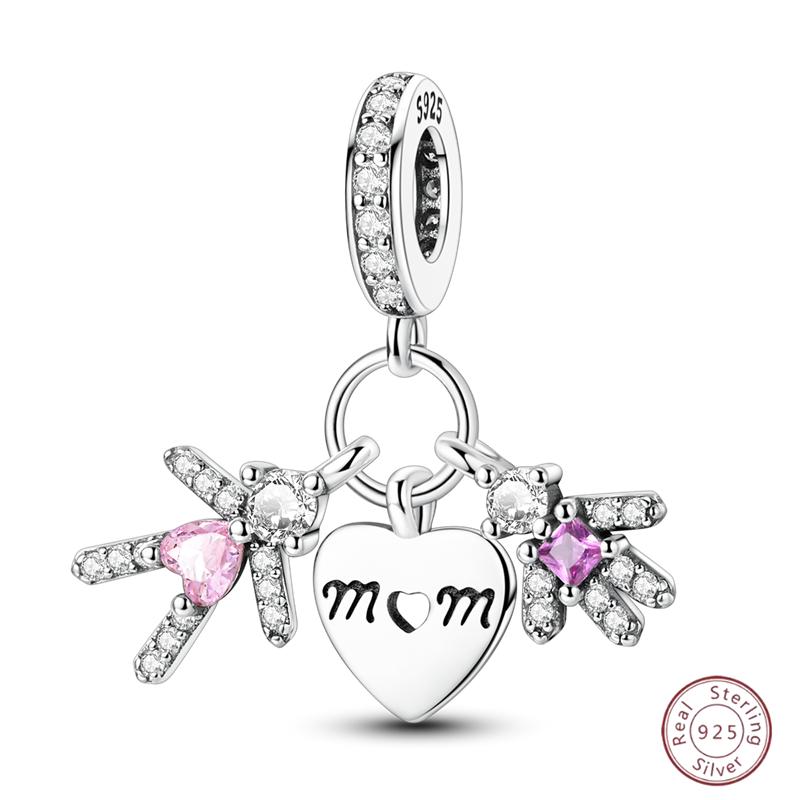 Copper Beaded Pendant Shiny Zirconia Cute Bow Original 3Mm Bracelet Women Fine Jewelry