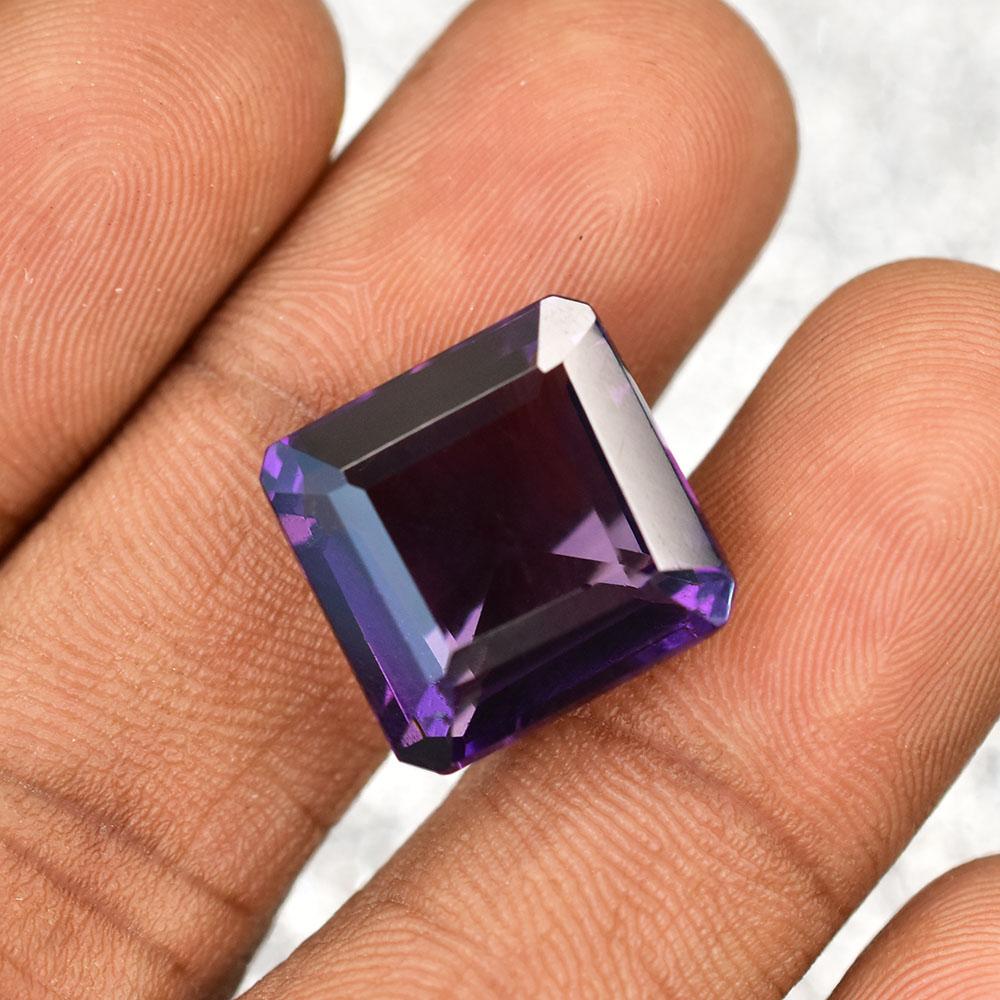 Natural Purple Tanzanite Loose Gemstone Square Cut 13.3 Ct Flawless for Jewelry Making and Crafts