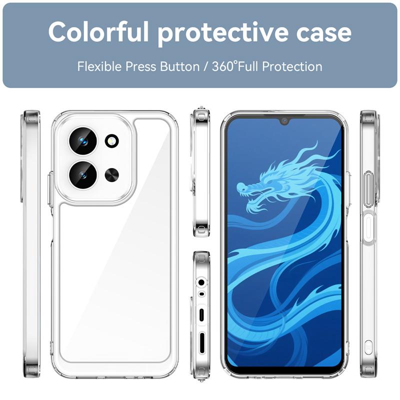 For Xiaomi Poco C85 Case Xiaomi Poco C85 Cover Funda Clear PC + Silicone Shockproof Protective Phone Cover For Xiaomi Poco C85
