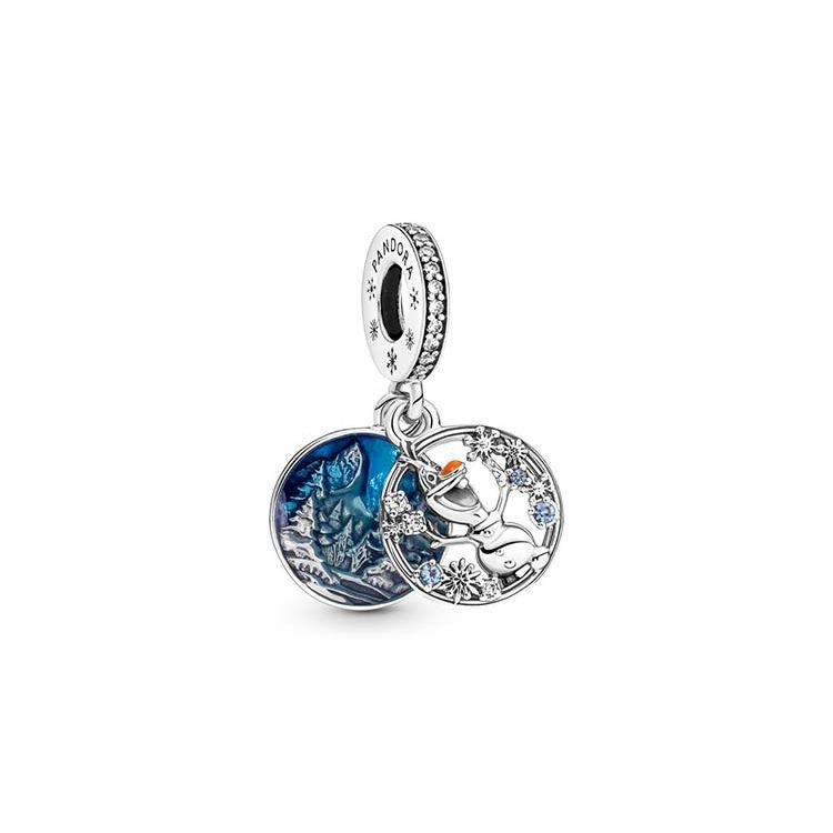 Pandora Disney Frozen Charm Unisex Charm Blue 799638C01 Blue,F