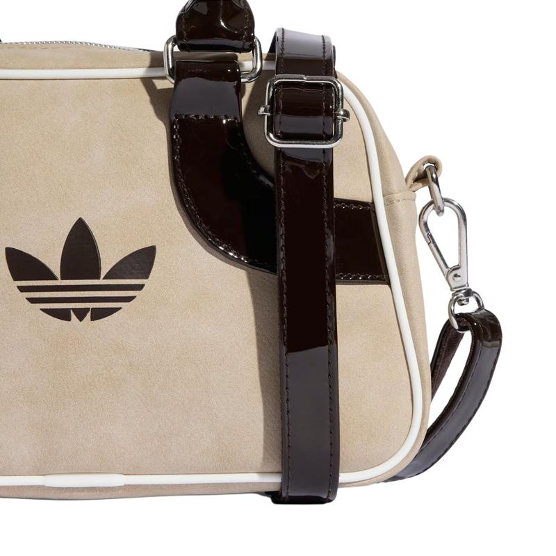 Adidas Originals 2.5L Logo Print Zipper Bowling Bag Women Bags Brown JV7870