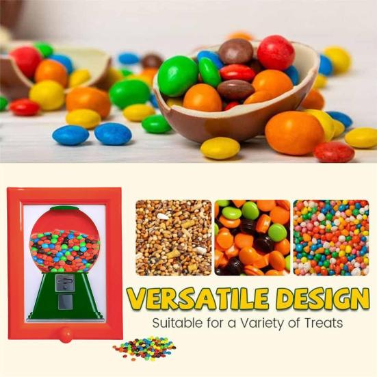 Candy Dispenser Mini Gumball Machine In Frame Kids Adults Tabletop Candy Dispenser Machine for Candies Nuts Dog Cat Treats