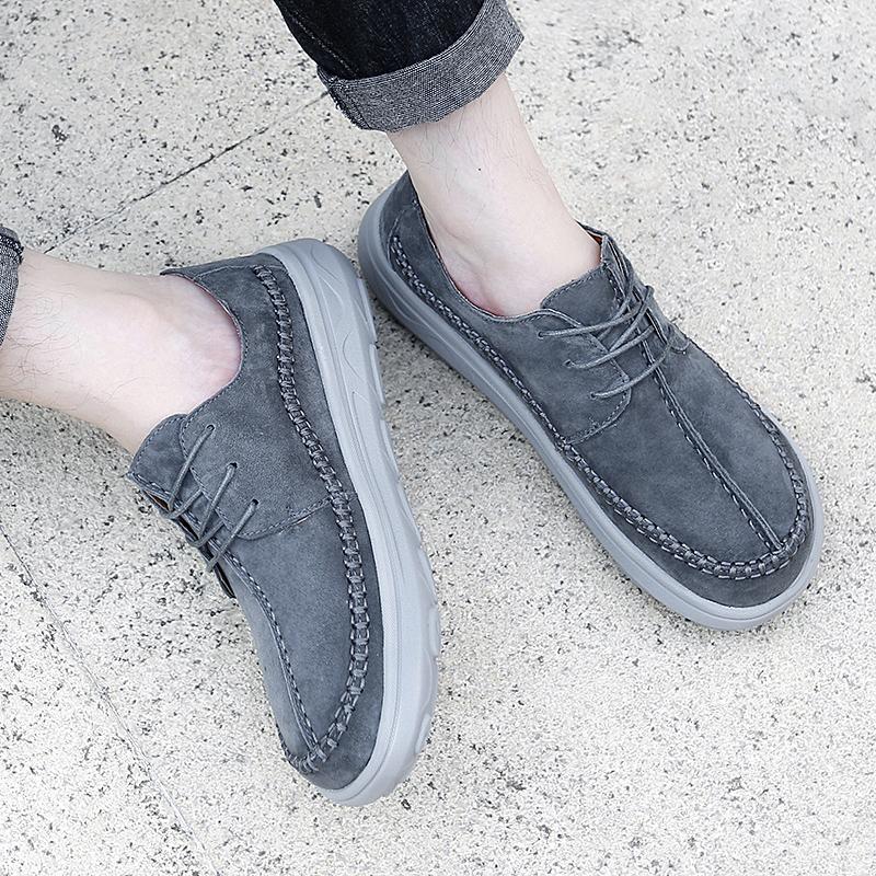 Fashion Outdoor Men's Shoes Super Lightweight Suede Leather Casual Shoes Men Comfortable Loafers Sneakers White Flats Oxfords Boat Shoes