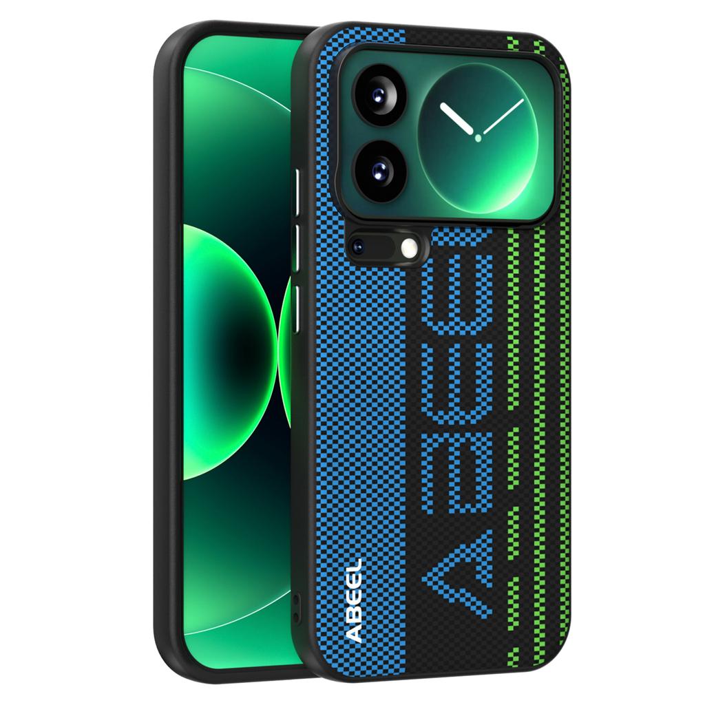 ABEEL For Xiaomi 17 Pro Max Magnetic Case Micro-Embossing 6D Printed PC TPU Aluminum Alloy Leather Phone Cover