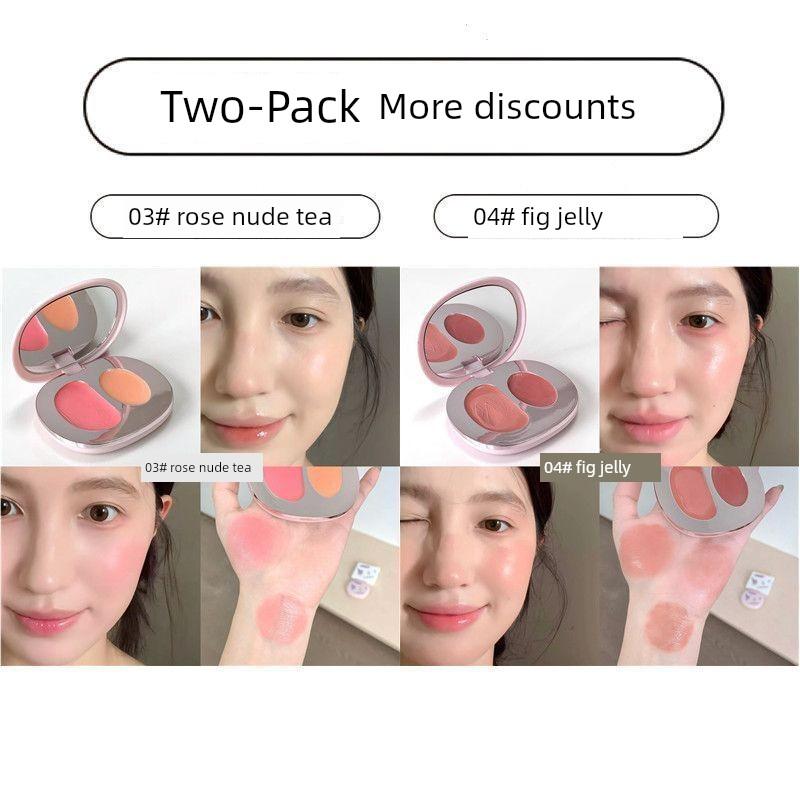Two-Tone Blush Cream with a Water-Gloss Effect, Enhances Complexion and Brings a Vibrant Glow, High-Gloss Blush, 2026 Genuine Product