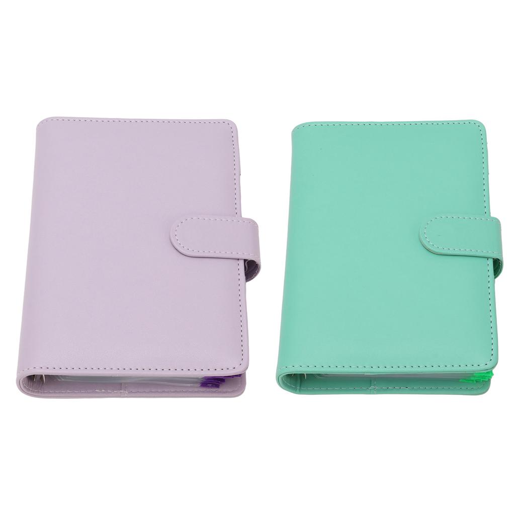  Planner A6 6 Holes PVC PU Leather Sufficient Capacity Loose Leaf Rings Soft Waterproof Portab