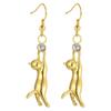 CAOSHI Newly Designed Cute Cat Earrings for Women Unique Dainty Engagement Accessories Party Birthday Beautiful Jewelry Gift