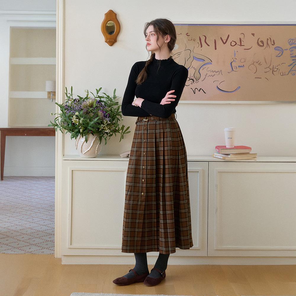 Simpeulleteulo Sr_College Plaid Skirt