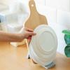 Collapsible ABS Plate Drainer with Slots Kitchen Non-slipping Pot Lids Holder Multifunctional Pot Cover Holder