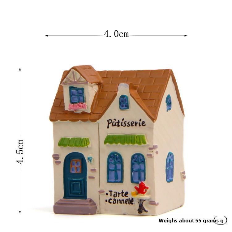 House Cartoon Resin Ornament Desk Decor For Photography Props And Giving Gift
