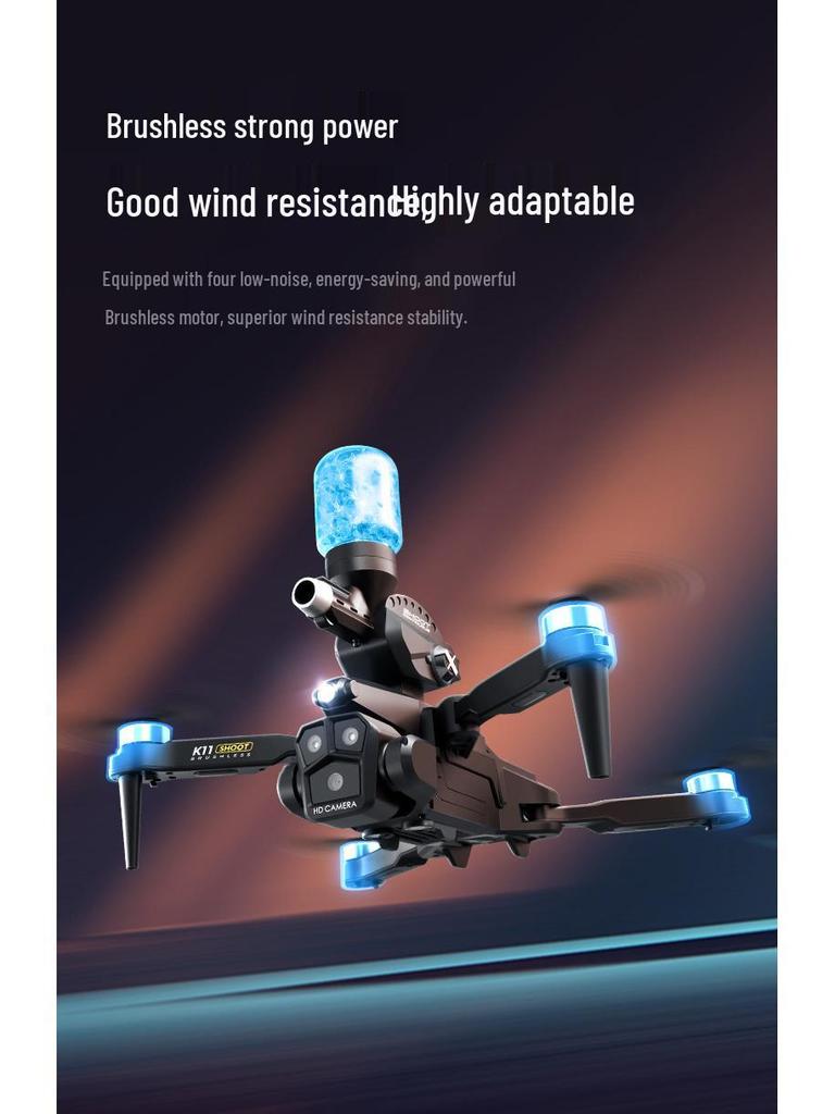 K11MAX Brushless Obstacle-Avoidance Drone with Triple Camera and Optical Flow for Aerial Photography.