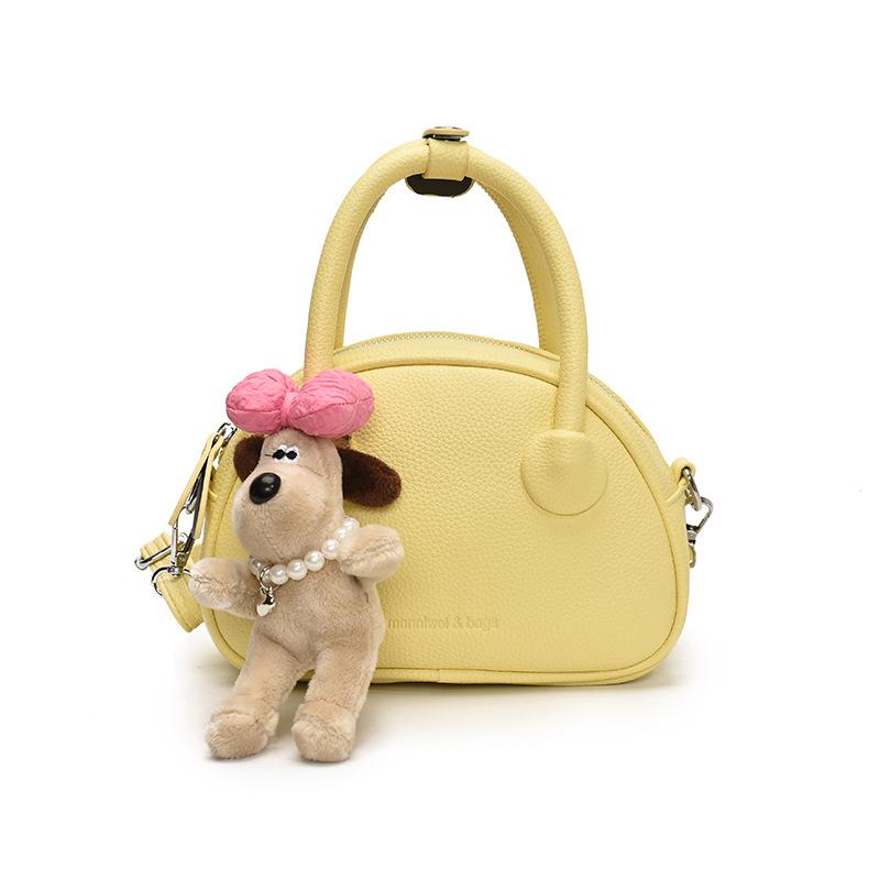 

Premium texture lychee pattern handbag women s 2025 new fashion commuter shoulder bag trendy simple messenger bag no pendant жёлтый