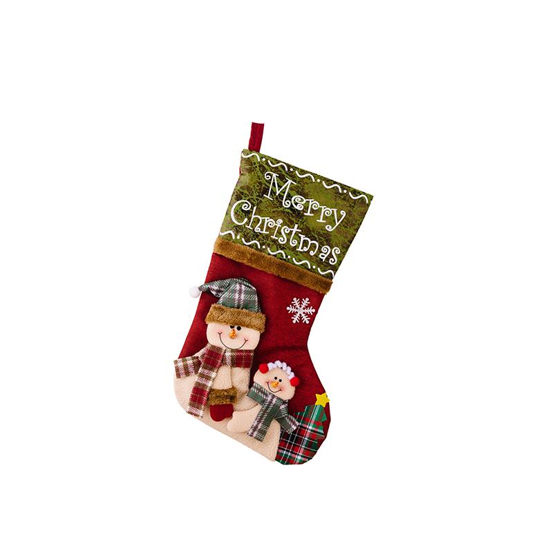 Julestrømpe Klassiske Store Strømper Julenissen, Snømann, Reinsdyr Julefigur For Familie Ferie Julefest Dekorasjon