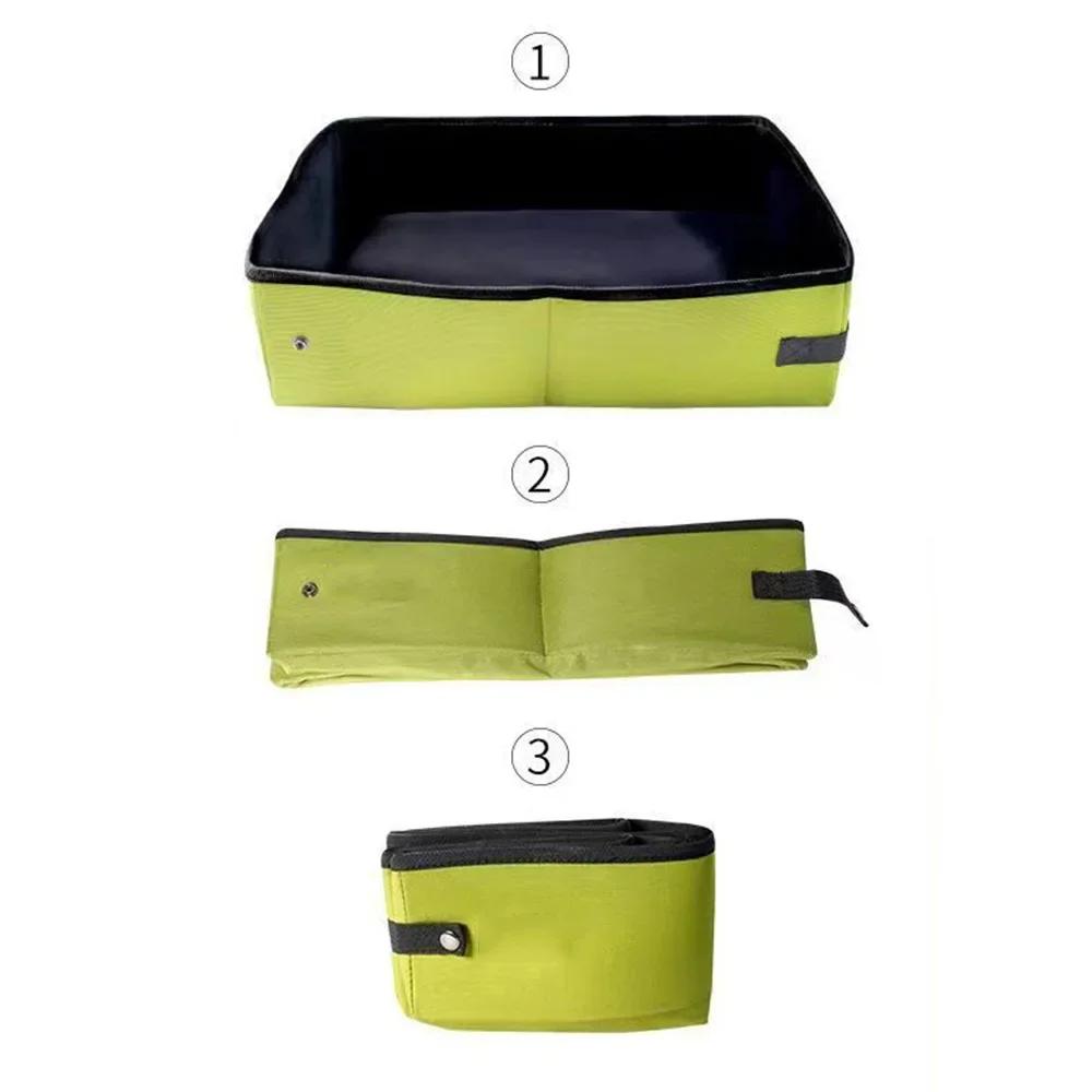 Cutie de Nisip pentru Pisici Pliabilă Pânză Oxford Out Portabilă Mare Impermeabilă Cutie de Nisip pentru Pisici pentru Mașină