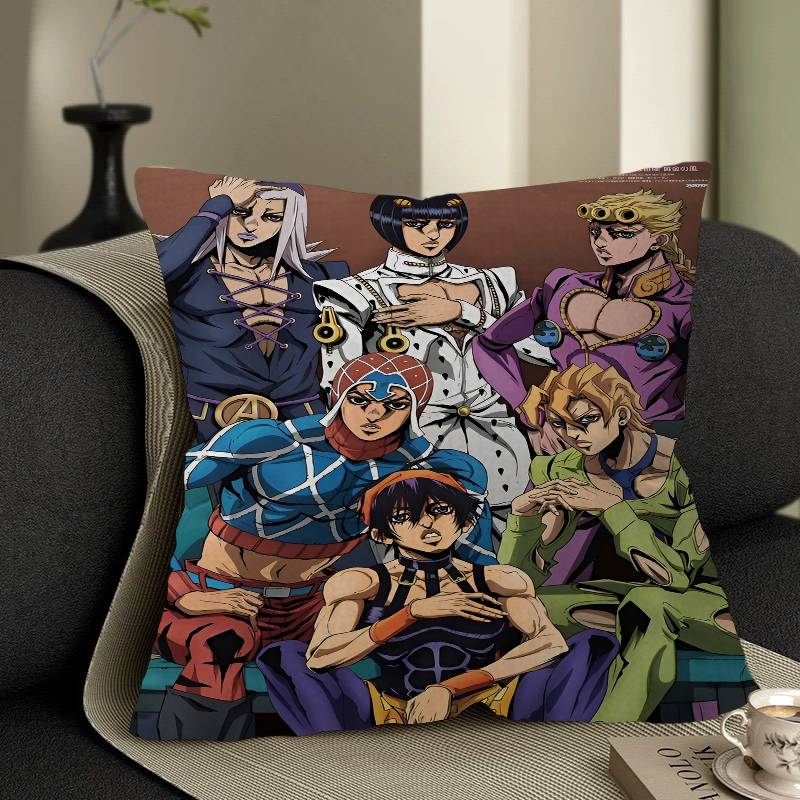 Anime Jojo Bizarre Adventure Retro Pillow Cover Sofa Cushion Cover Home Room Decoration Children Gift