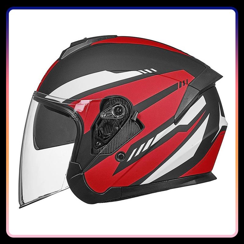 3/4 Open Face Motorcycle Helmets Racing Electric Jet Helmet Men Women Open Half Face Helmet Moto Street Four Seasons DOT