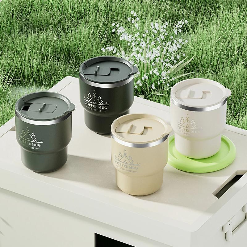 304 Stainless Steel Vacuum Insulated Tumbler Double WallThermalCup withLeakProof Lid for CoffeeMilkDrinks for OfficeAndStudents