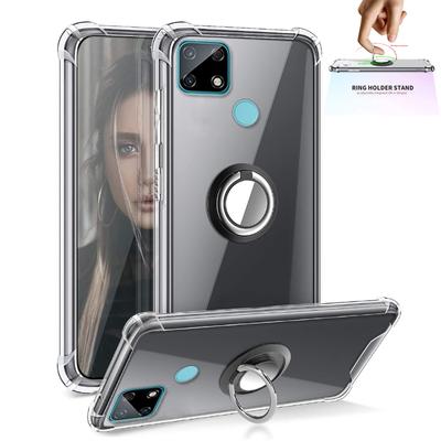 Ring Stand Case For Oppo Narzo 50 50A Prime 50i 30 20 30A 20A PRO Holder Bracket Airbag Shockproof Transparent Soft Silicone Phone Back Cover Shell