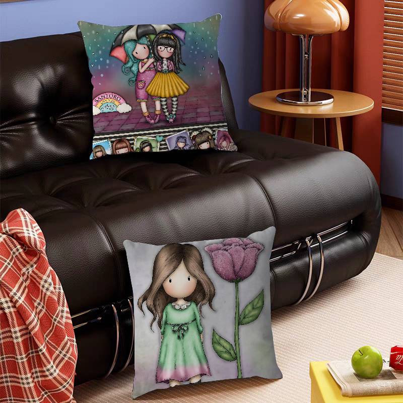 Niedliche G-Gorjusses S-Santoro Ahornblatt-Design Kissenbezug Fröhliche Herbsternte Deko Feiertagsdeko Kissenbezug