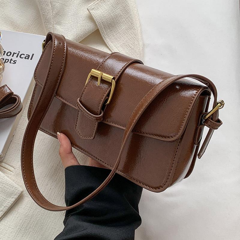 High-end Small Bag Women's 2025 New Fashion Versatile Shoulder Underarm Bag Retro Messenger Small Square Bag