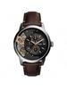 Men's Quartz Leather Three-Hand Watch with Stainless Steel Case and Scratch-Resistant Glass ME1163